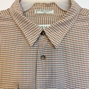 ORVIS XXL Classic Tattersall Plaid Lyocell Fishing Shirt Outdoor Camping